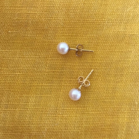Aro de Perla Cultivada 6mm y Goldfilled